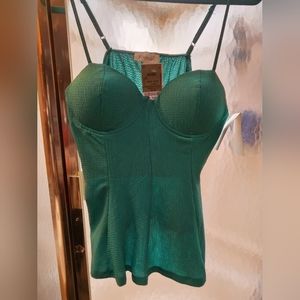 Green sweetheart tank top
